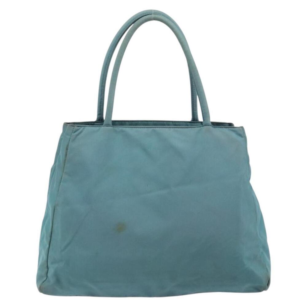 PRADA Hand Bag Nylon Blue Silver Auth 156387 - Picture 2 of 16